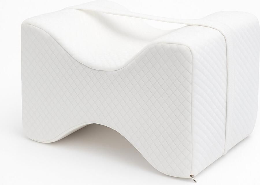 Sleeptight Kniekussen voor in Bed H vorm Beenkussen Online Mobilteitsgids Kniekussens Pijnverlichtend Orthopedisch Kniekussen Schootkussen Knie Kussen Zijslapers Rugslaper zijslaper Wit- 25 cm