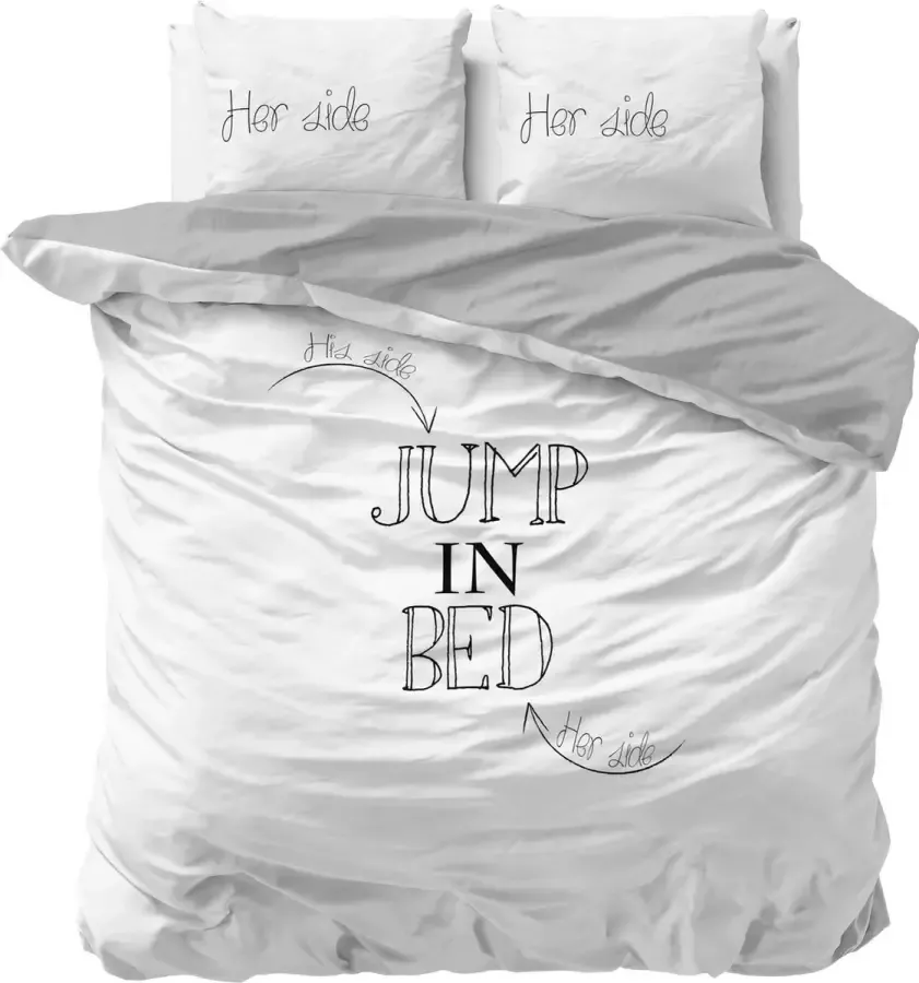 Sleeptime Jump in Bed Dekbedovertrekset Tweepersoons 200x200 220 + 2 kussenslopen 60x70 Wit