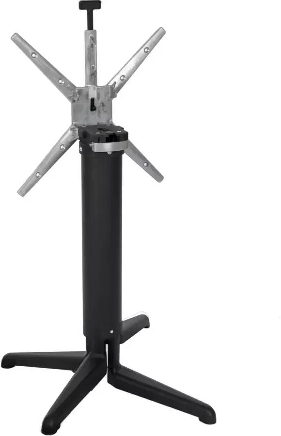 Smart Level Table Verstelbare tafelonderstel Zit en Sta tafel in 1 Stabiele en Wiebelvrije Tafel 72-108 cm in hoogte verstelbaar er passen ronde en vierkante bladen op of 80 cm Aluminium Onderstel zwart Indoor & Outdoor - Foto 2