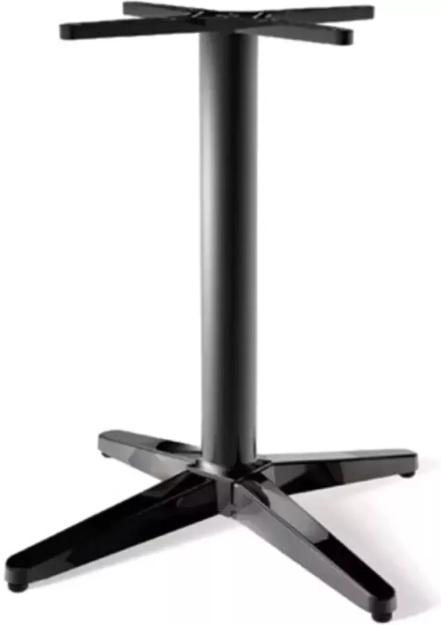 Smart Level Table Wiebelvrije zittafel Trial rond blad 60 cm Kleur blad Zwart | Aluminium Onderstel Zwart Indoor & Outdoor - Foto 2