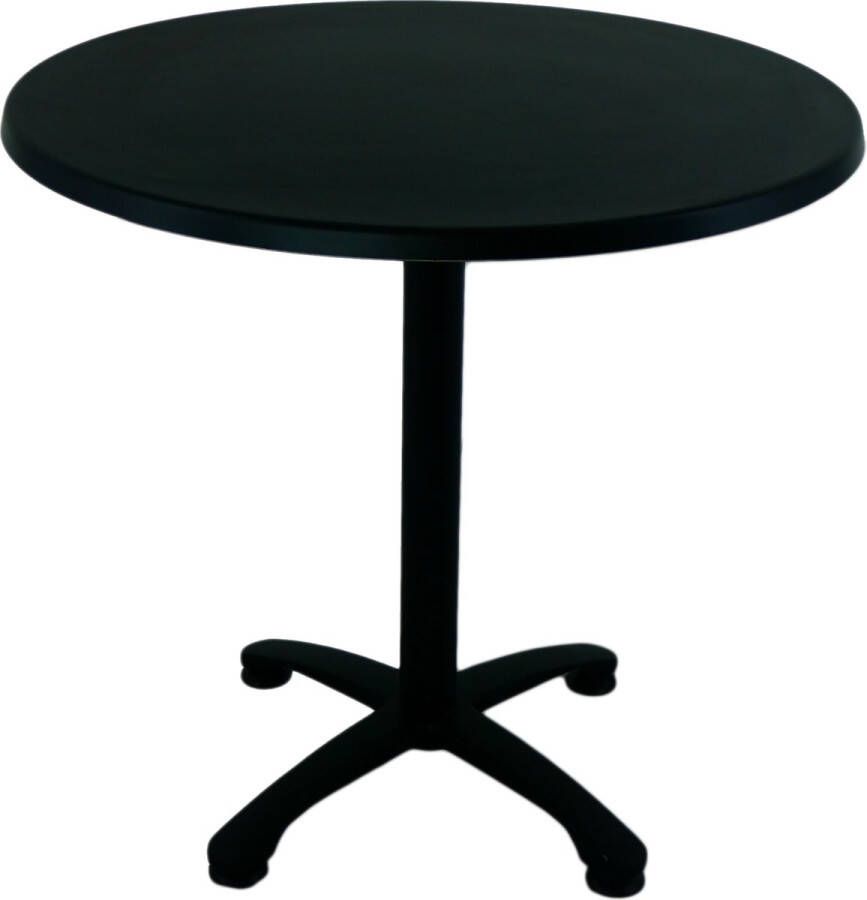 Smart Level Table Wiebelvrije zittafel Trial rond blad 60 cm Kleur blad Zwart | Aluminium Onderstel Zwart Indoor & Outdoor