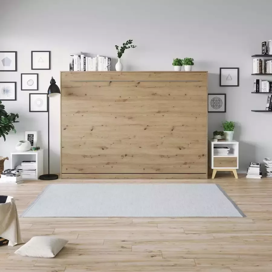 SMARTBETT Horizontaal Opklapbed 140x200cm Wild Eiken Wild Eiken