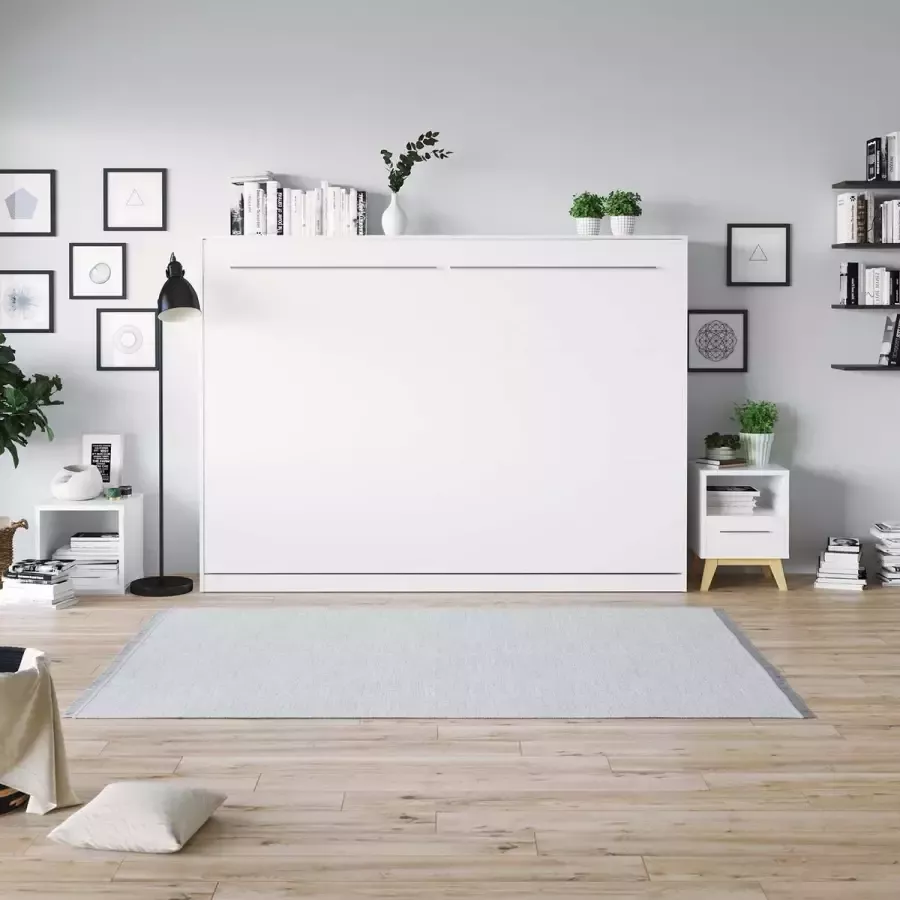 SMARTBETT Horizontaal Opklapbed 140x200cm Wit