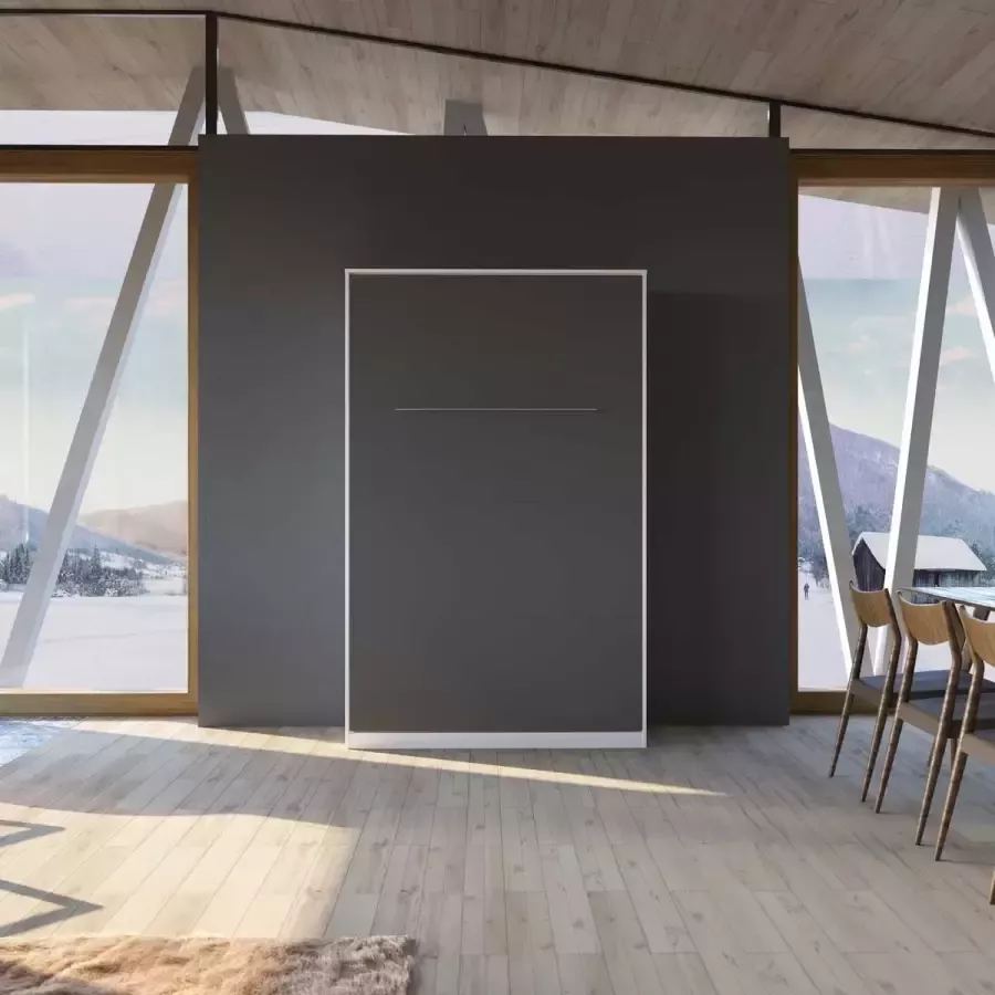SMARTBETT Verticaal Opklapbed 120x200cm Wit Antraciet