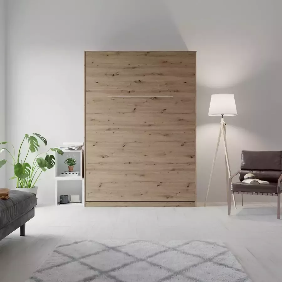 SMARTBETT Verticaal Opklapbed 140x200cm Wild Eiken Wild Eiken