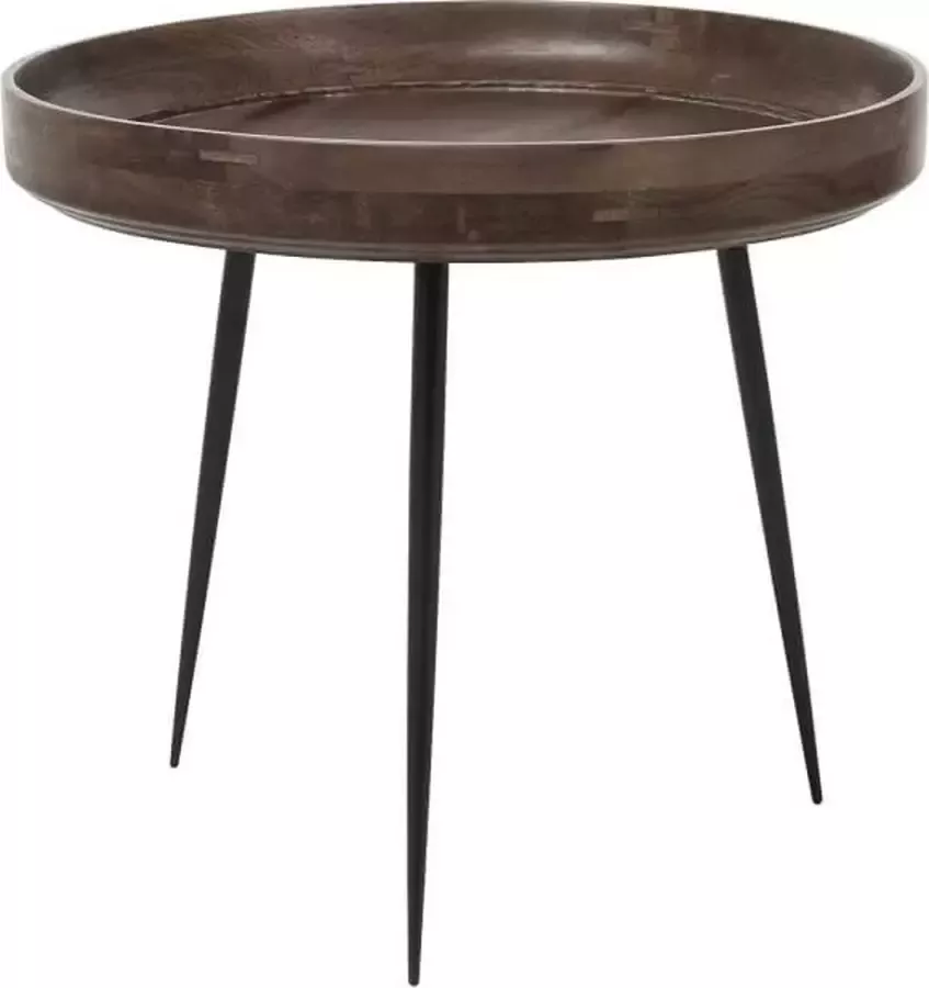 Smarter Design MATER Design BOWL TABLE (Large) Ronde bijzettafel van mangohout Sirka grijs Ø52 x h46cm
