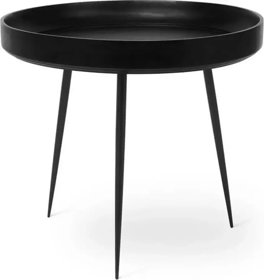 Smarter Design MATER Design BOWL TABLE (Large) Ronde bijzettafel van mangohout Zwart Ø52 x h46cm - Foto 1