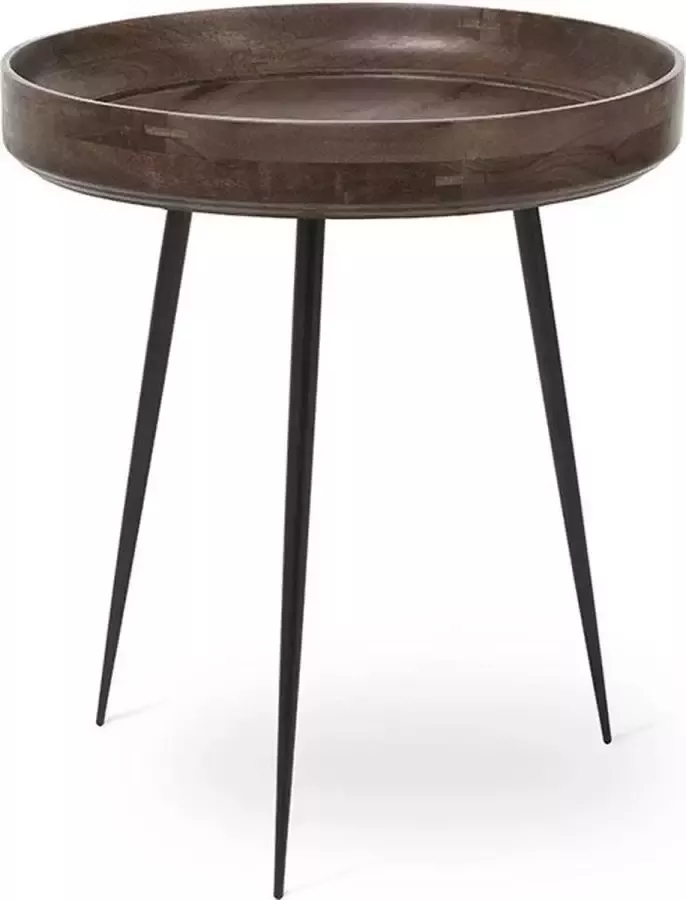 Smarter Design MATER Design BOWL TABLE (Medium) Ronde bijzettafel van mangohout Sirka grijs Ø46 x h52cm
