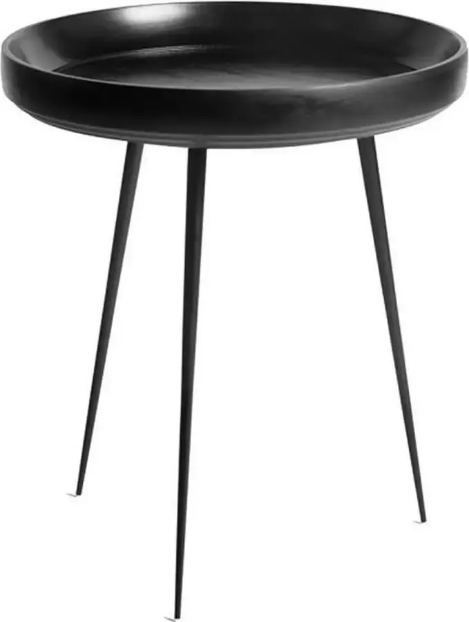 Smarter Design MATER Design BOWL TABLE (Medium) Ronde bijzettafel van mangohout Zwart Ø46 x h52cm