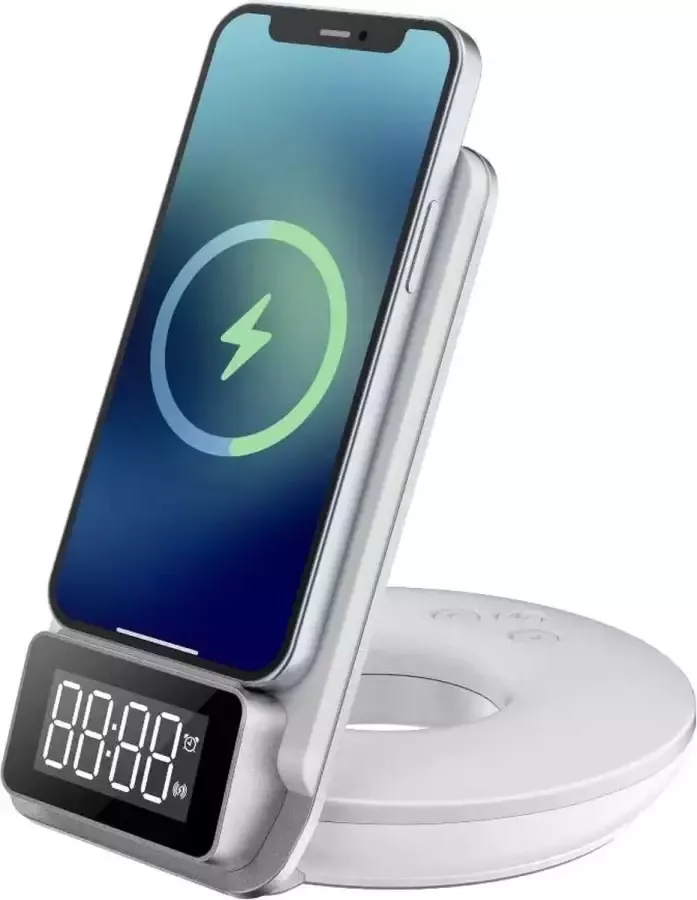 SmartGoodz Wekker Digitale Wekker Digitale klok Snellader Digitale Alarmklok Led Lamp Draadloos oplader