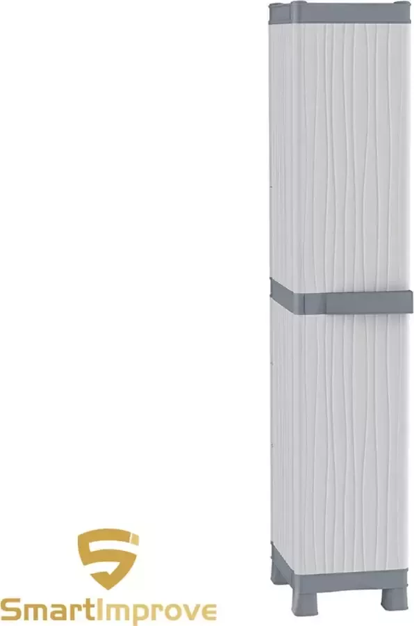 SmartImprove Basis RUW Hoge Multi-shelf Tower Tuinkast Grijs kunststof 35 x 43 7 x 182 cm