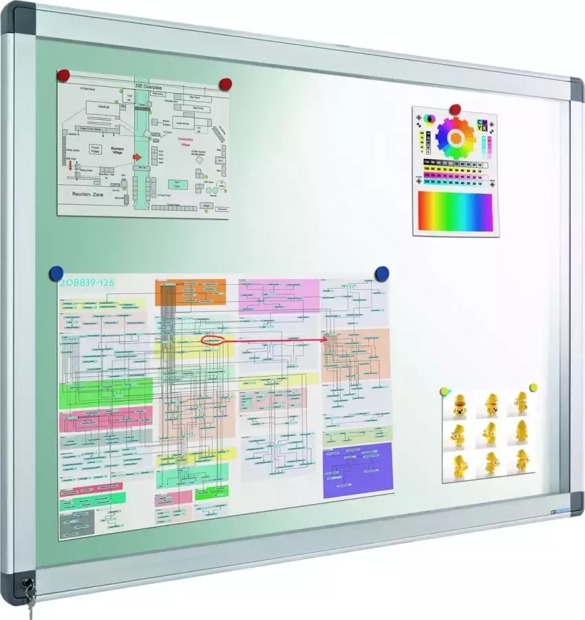 SMIT VISUAL Binnen- buitenvitrine Recto gasveer 24xA4