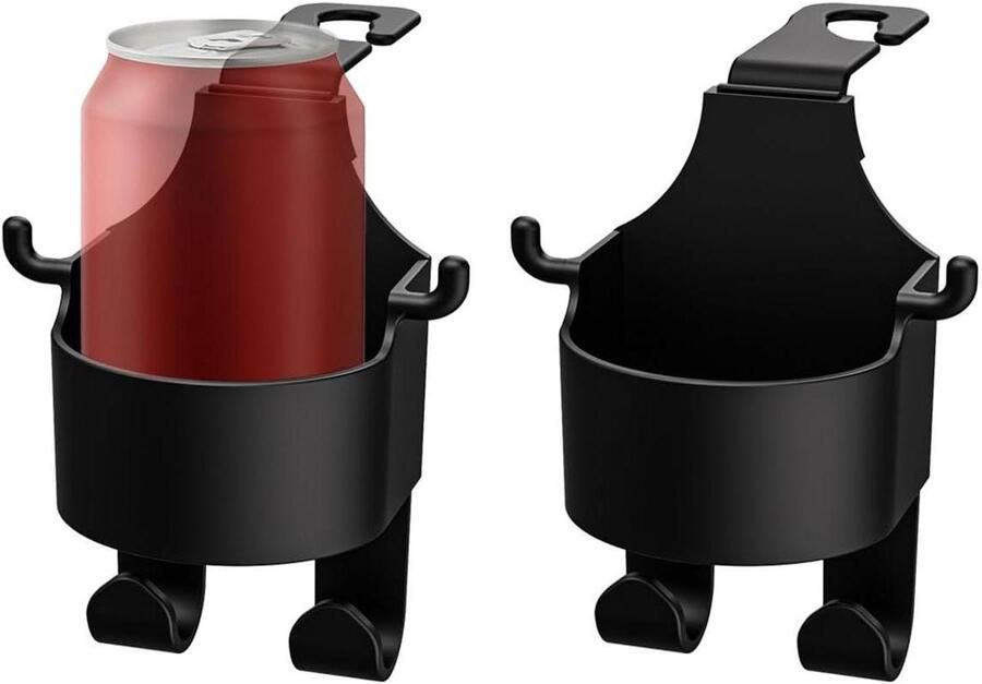 Smoakez Auto Stoel Achter Haken Waterbeker Houder Haak Universele Auto Stoel Haak Multifunctionele Hoofdsteun Haak Zwart 2 Stuks