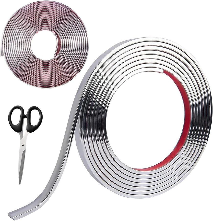 Smoakez Flexibele decoratieve sierlijst voor muur en meer 5m x 96mm zelfklevend spiegelranden kast deur plafond 2 stuks