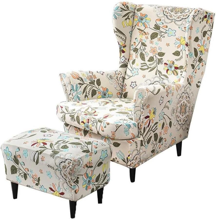 Smoakez Stoelhoezen Fauteuil 2-delig Elastaan meubelbeschermer voor stoelen Scandinavische stijl Wasbare hoes Slaapkamer hotel