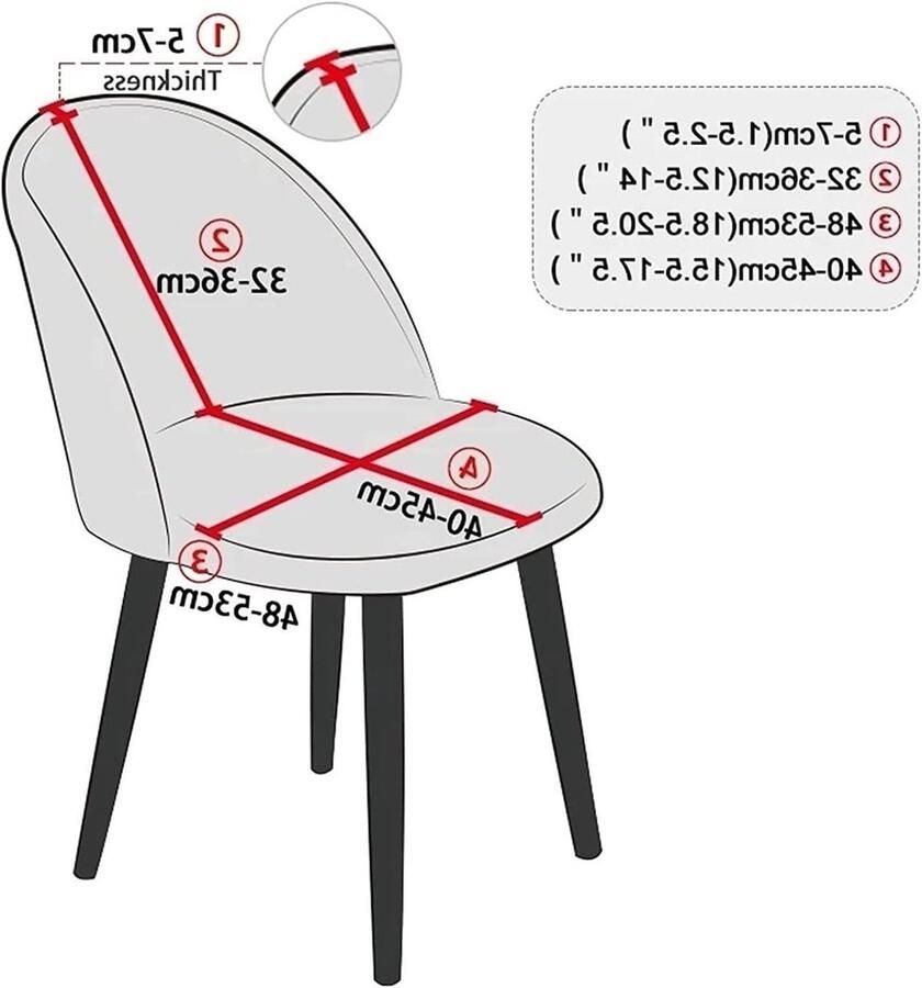 Smoakez Set van 6 stretch eetkamerstoel kussenovertrekken Spandex stoelhoes met rugleuning Stoelbeschermer Wasbaar Eetkamer Woonkamer Hotel Beige