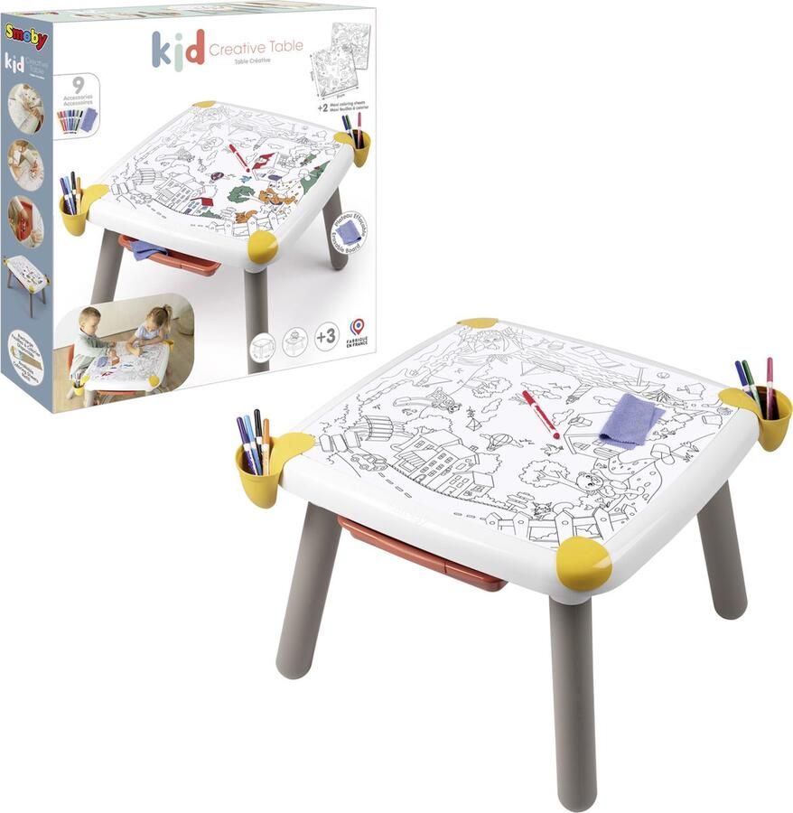 SMOBY Kid Creative Table Kindertafel Creatief Educatief Vanaf 2 jaar