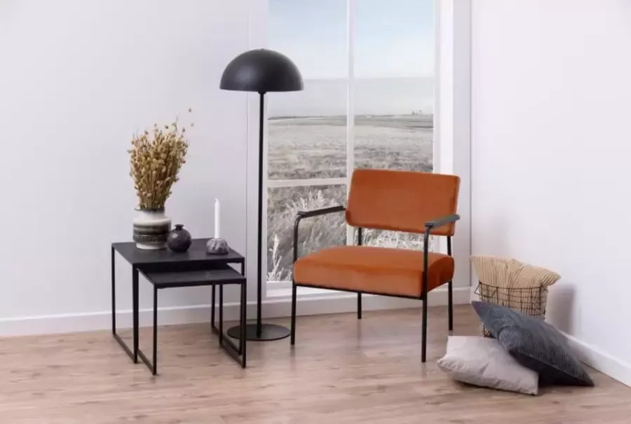 SMUK Bijzettafel Set Finja Marmer Zwart