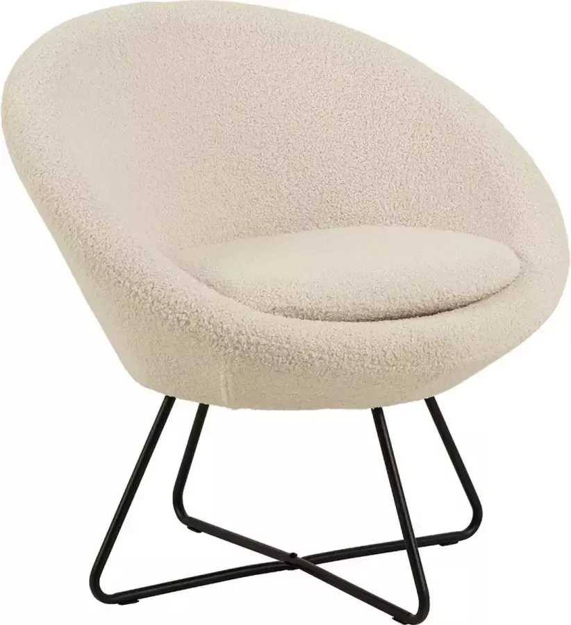 SMUK Fauteuil Lucena Crème Schapenvel