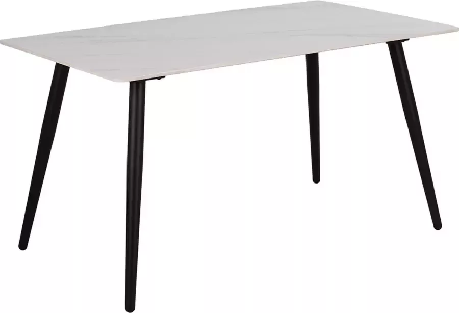 SMUK Kristen Eettafel 140 cm Keramiek Marmer Wit