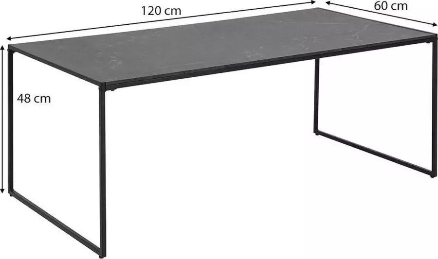 SMUK Salontafel 120 cm Finja Marmer Zwart - Foto 2