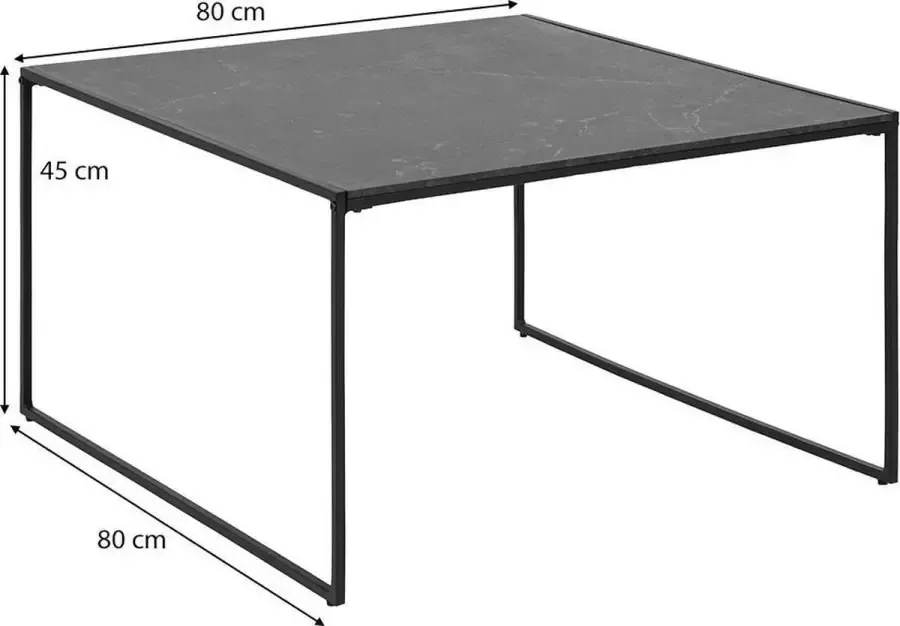 SMUK Salontafel 80 cm Finja Marmer Zwart - Foto 2