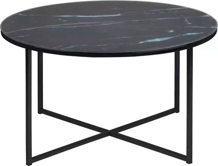SMUK Salontafel Ø 80 cm Saga Marmer Zwart