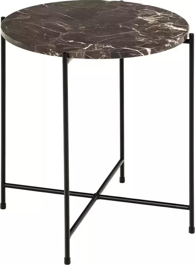 SMUK Bijzettafel Ø 42 cm Shannon Marmer Bruin