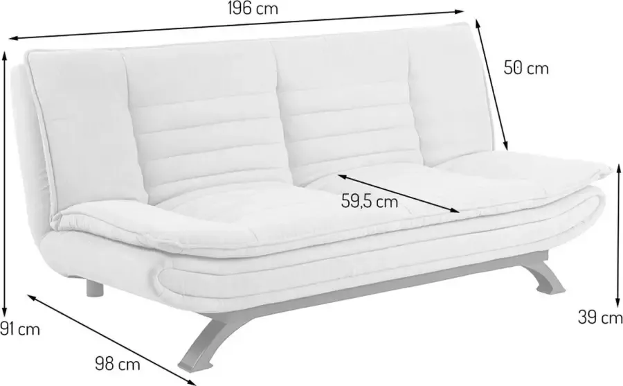 SMUK Slaapbank Aiden Donker Grijs