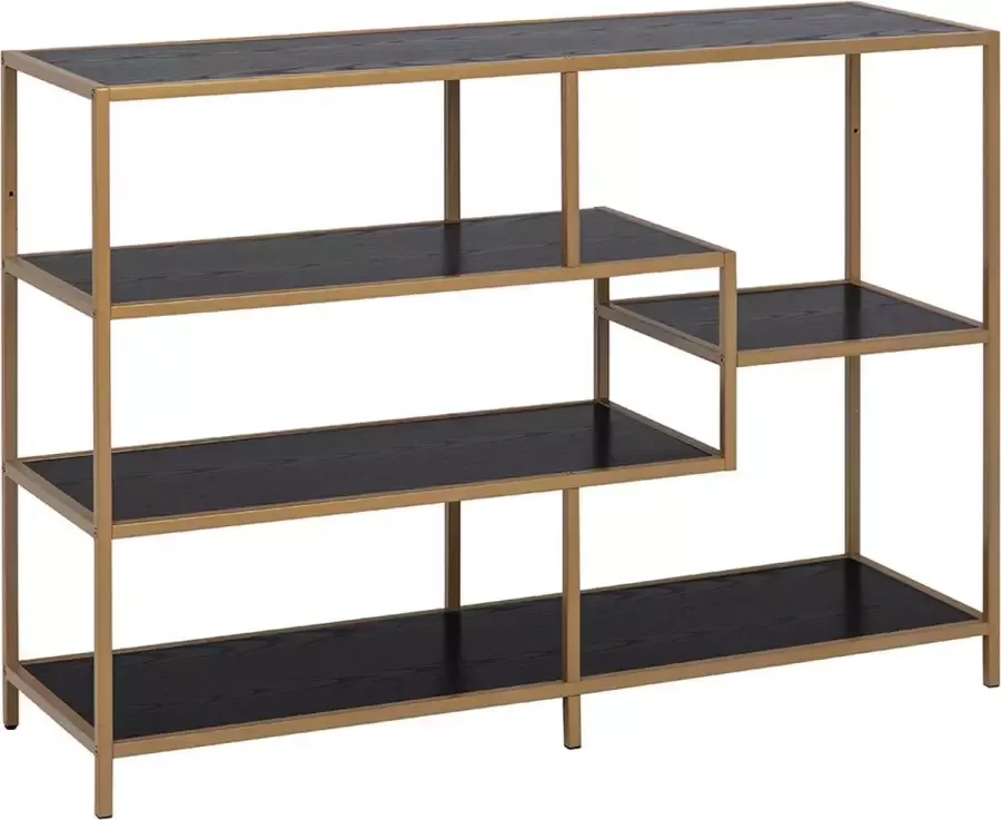 SMUK Stellingkast Chelsea Goud Zwart 114 x 35 x 78 cm