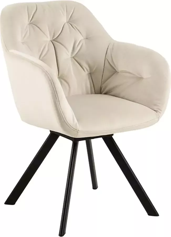 SMUK Velvet Eetkamerstoel Draaibaar Weylan Zand