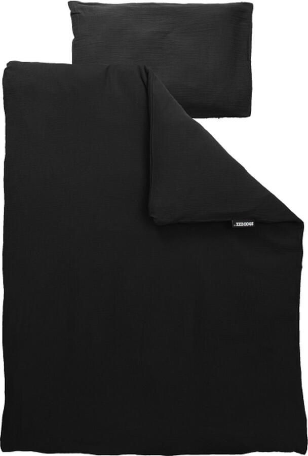 Snoozzz Dekbedovertrek Ledikant 100x135cm 100% Hydrofiel Katoen Zwart