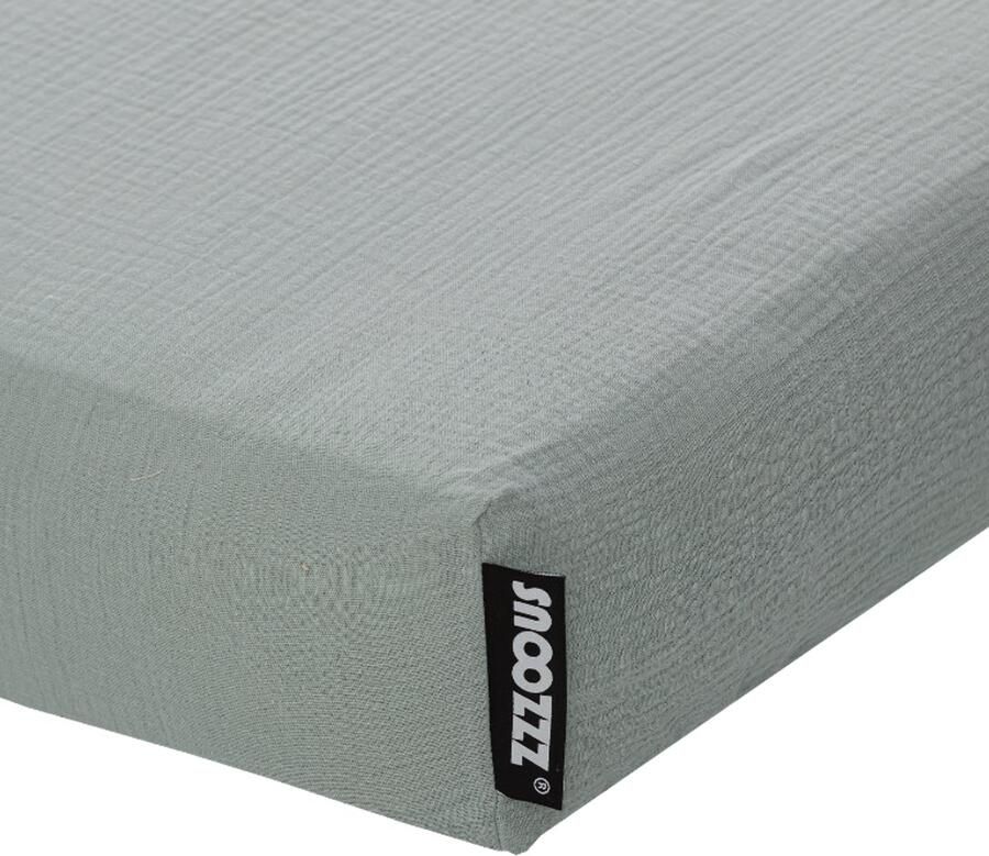 Snoozzz Hoeslaken Ledikant 60x120cm 100% Hydrofiel Katoen Stone