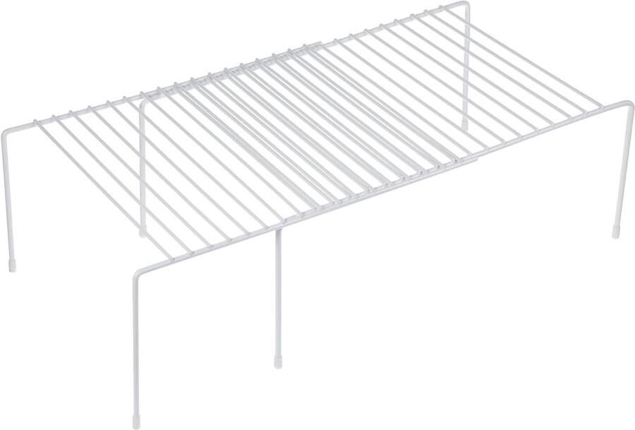 SNQ Kruidenrek Kastorganizer Voor keukenkastjes aanrechtbladen badkamers slaapkamers bureaus Opbergorganizer onder het aanrecht Ruimtebesparend Stapelbaar Wit