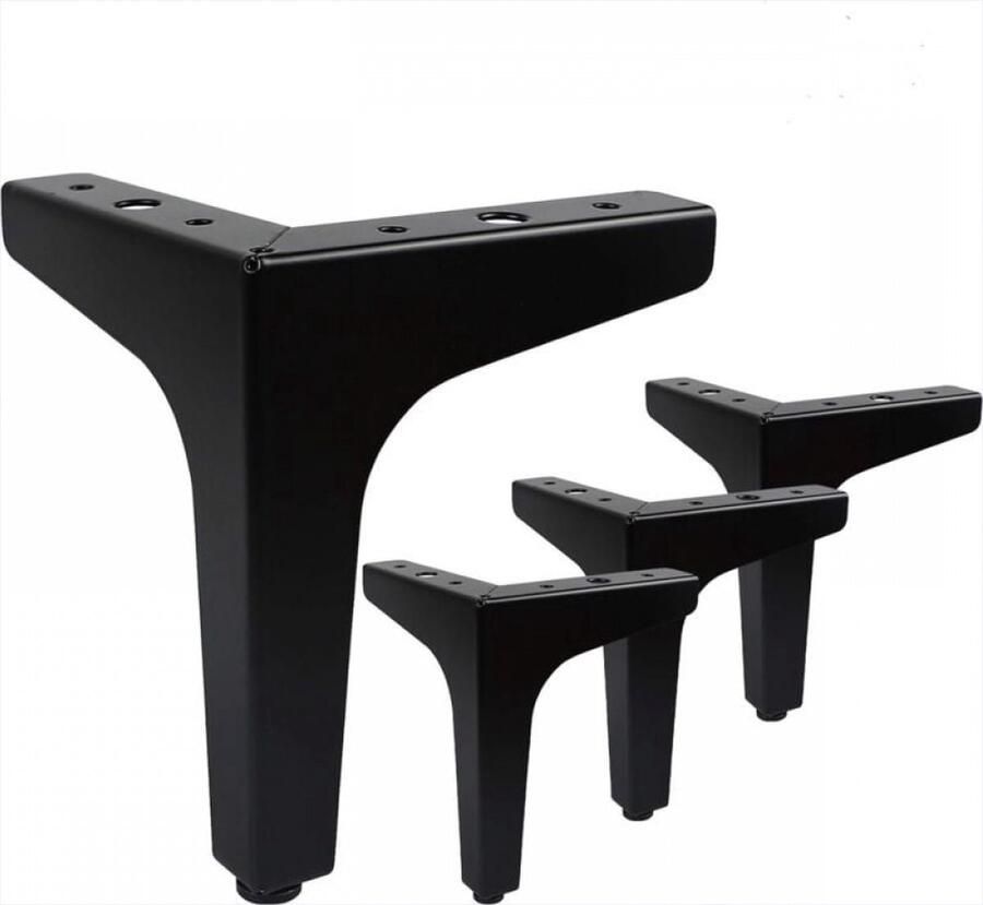 SNQ Meubelpoten 4 Stuks Bankpoten Zwart 15 Cm Driehoekige Voor Kast Banken