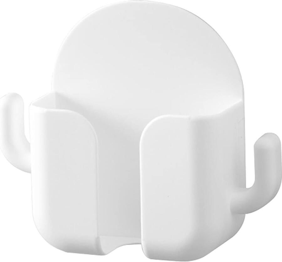 SNQ Opbergdoos voor aan de muur opbergrek zonder haken en gaten organizer voor afstandsbedieningen panelen en mobiele telefoons wit