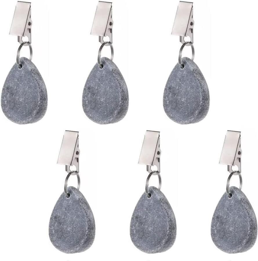 Tafelkleed Gewichten Set Zwaar 6 stuks Grijs Marmer Voor Buiten