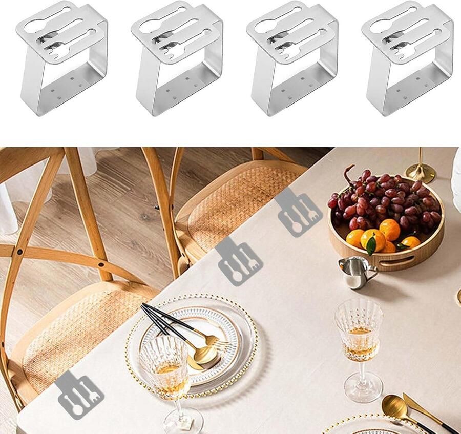 SNQ Tafelkleedhouder 4 Stuks Dikke Tafelkleedklemmen Antislip Tafelklemmen Voor Dikke Tafels Tafelklemmen Clips Voor Buiten Tuintafel Restaurant Feest