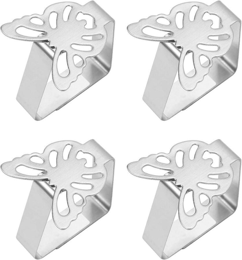 SNQ Tafelkleedklemmen 4-Pack Dikke Antislip Tafelklemmen Geschikt Voor Dikke Tafels Buiten Tuintafels Restaurants Feesttafelklemmen