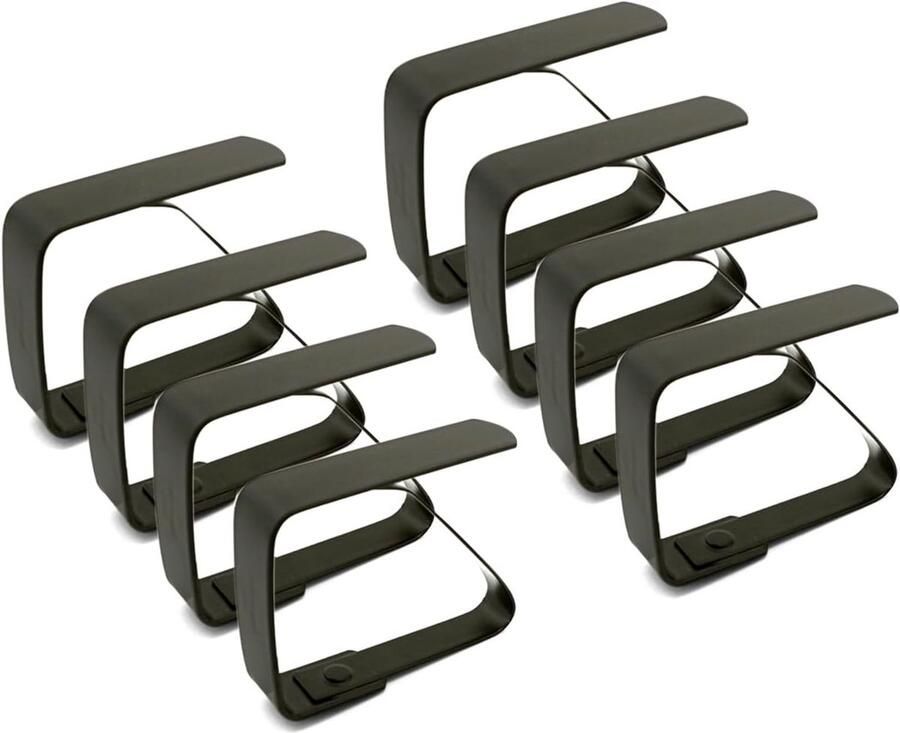 SNQ Tafelkleedklemmen 8 stuks tafelkleedklemmenset picknicktafelkleedklemmen tafelkleedklemmen van roestvrij staal dikke tafelkleedklemmen geschikt voor tuintafels restaurants familietafels