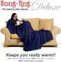 Snug Rug Deluxe Navy Blauw Fleece Deken Met Mouwen TV Deken Plaid Warmte deken grand foulard bank - Thumbnail 1