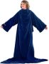 Snug Rug Deluxe Navy Blauw Fleece Deken Met Mouwen TV Deken Plaid Warmte deken grand foulard bank - Thumbnail 2