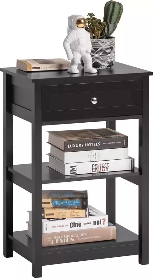 SoBuy Kastje Nachtkastje Zwart 72.2x35.3x16cm