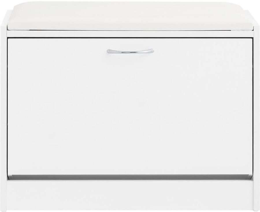 SoBuy FSR16-W Schoenenrek Geschikt voor Gang Onderhoudsarm en Ruimtebesparend 60x30x48 cm Wit - Foto 2