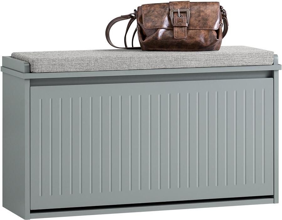 SoBuy FSR98-L-HG Opbergbank Lichtgrijs Houtcomposiet Schoenenkast