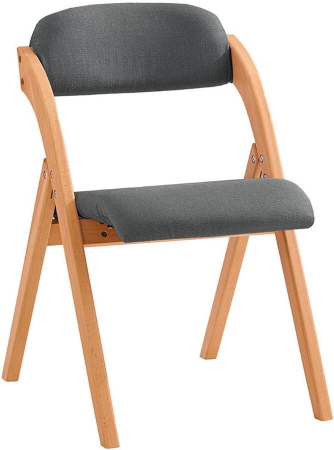 SoBuy FST92-SG Bureaustoel Slate Gray Massief Houten Fauteuil