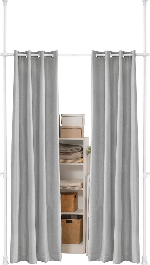 SoBuy KLS12-HG Kamerscherm Grijs Metalen Ruimteverdeler Zonder Boren