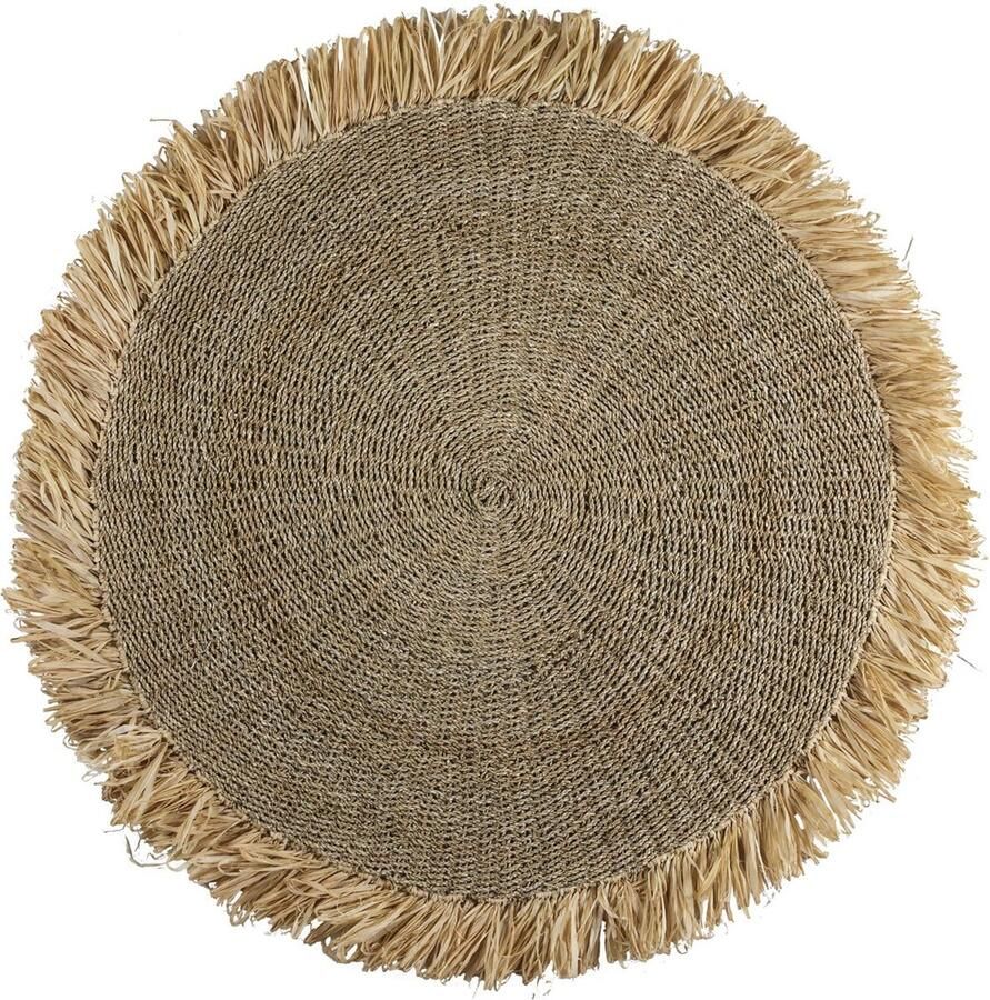 Soeji 100 120cm Rond Zeegras Tapijt met Kwastjes DASA (2 maten)