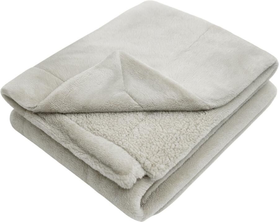 Sofaas FluFF Plaid – Grijs – 150×200 cm – Luxe Fleece Deken – Faux Rabbit Fur – Super Zacht en Warm – Plaid voor Bank en Bed