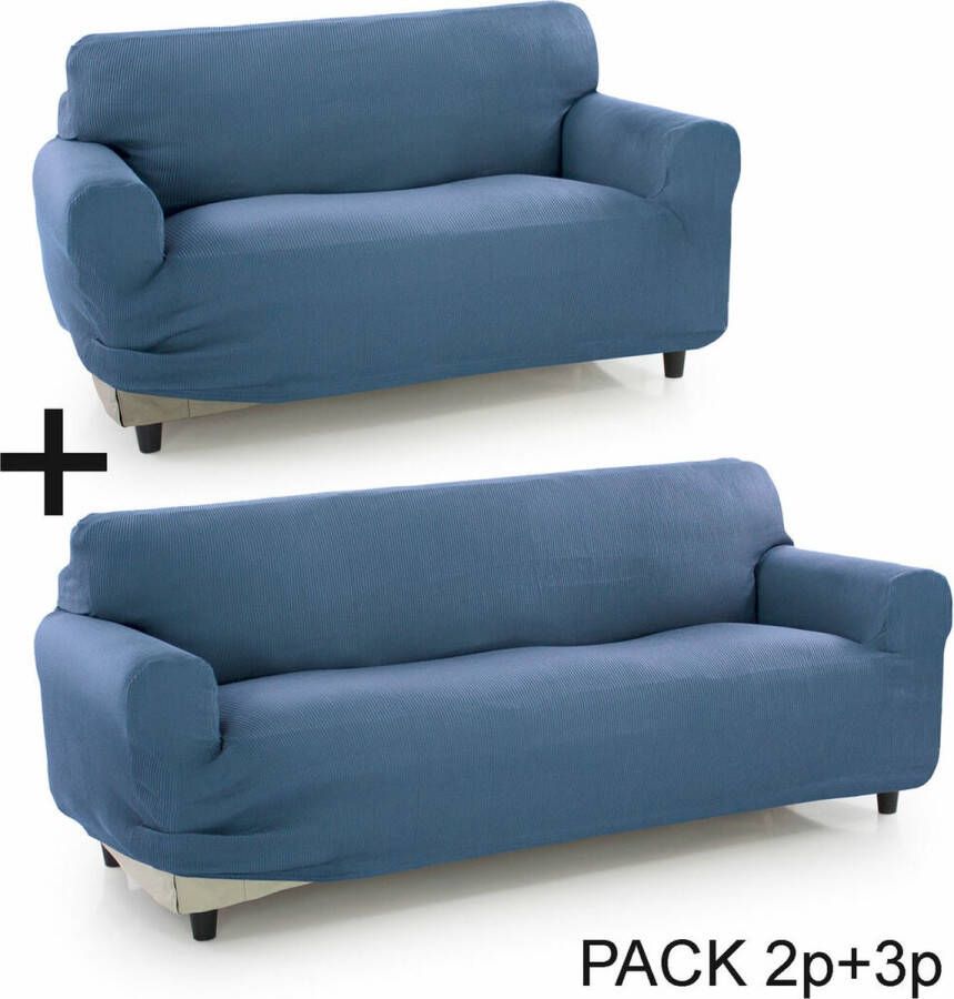 Sofakover Bankbedekking Pocket Duo Romeo 2 Stuks Celeste